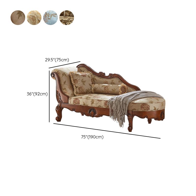 Living Room Chaise Rolled Arms Traditional Chaise Lounge with Cotton Upholster Clearhalo 'Chairs & Seating' 'Chaise Lounge' 'chaise_lounge' 'furn' 'furn_chaise_lounge' 'Furniture' 'Living Room Furniture' 1200x1200_62a164f4-dae0-44ef-8472-a25c22bc9a4e