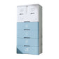 Contemporary Style Non-Hanging Armoire Plastic Storage Cabinet with Drawers Clearhalo 'Armoires & Wardrobes' 'armoires_wardrobes' 'Bedroom Furniture' 'furn' 'furn_armoires_wardrobes' 'Furniture' 1200x1200_62a1ecf4-81d5-4d6b-b3df-a47fe2c824c8