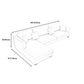 Linen Blend Square Arm Sofa and Sectional with Slipcovered for Living Room