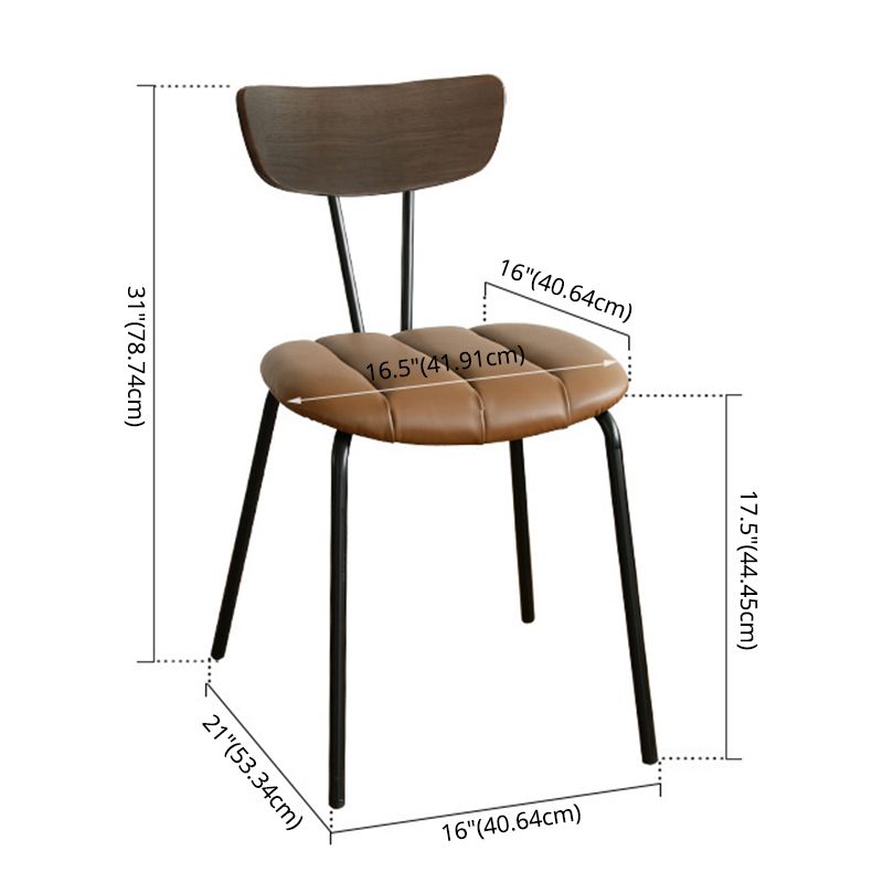 Modern Style Solid Wood Dining Set with Brown Table and 4 Metal Legs Base for Home Use Clearhalo 'Dining Room Sets' 'Dining Tables & Seating' 'dining_room_set' 'furn' 'furn_dining_room_set' 'Furniture' 'furniture_dining_room_set' 'Kitchen & Dining Furniture' 'kitchen&dining_furn' 'kitchen' 1200x1200_62a34fee-a0b3-461a-a3e0-c4f7dda76021