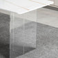Dining Room Modern Dinette Table Rectangle Acrylic Double Pedestal Dining Table Clearhalo 'Dining Tables & Seating' 'Dining Tables' 'dining_table' 'furn' 'furn_dining_table' 'Furniture' 'furniture_dining_table' 'Kitchen & Dining Furniture' 'kitchen' 'kitchen_dining_table' 1200x1200_62a3fdbe-ea1c-4727-8593-738dd42db0ac