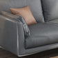 Contemporary Gray Recessed Arm Couch Living Room Faux Leather Sofa Clearhalo 'furn' 'furn_sofas' 'Furniture' 'furniture_sofas' 'Living Room Furniture' 'Sofa' 'sofas' 1200x1200_62a44f85-762f-420f-a3e3-69c933d138c1