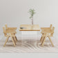 Modern 1/2/3/4/5 Pieces Rectangle Dining Set Solid Wood Dining Table with Chairs