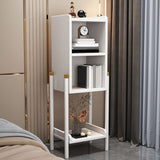 Modern Solid Wood Bookshelf Bookcase Closed Back for Living Room 9.5"W X 39.5"