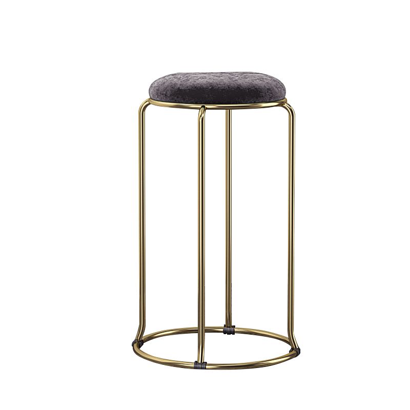 Glam Style Backless Barstool Round Counter Bar Stool with Metal Legs Clearhalo 'Bar Furniture' 'Bar Stools' 'bar_stools' 'furn' 'furn_bar_stools' 'Furniture' 'Kitchen & Dining Furniture' 1200x1200_62a6aa21-85d1-487c-a7e5-3f3febb7b11a