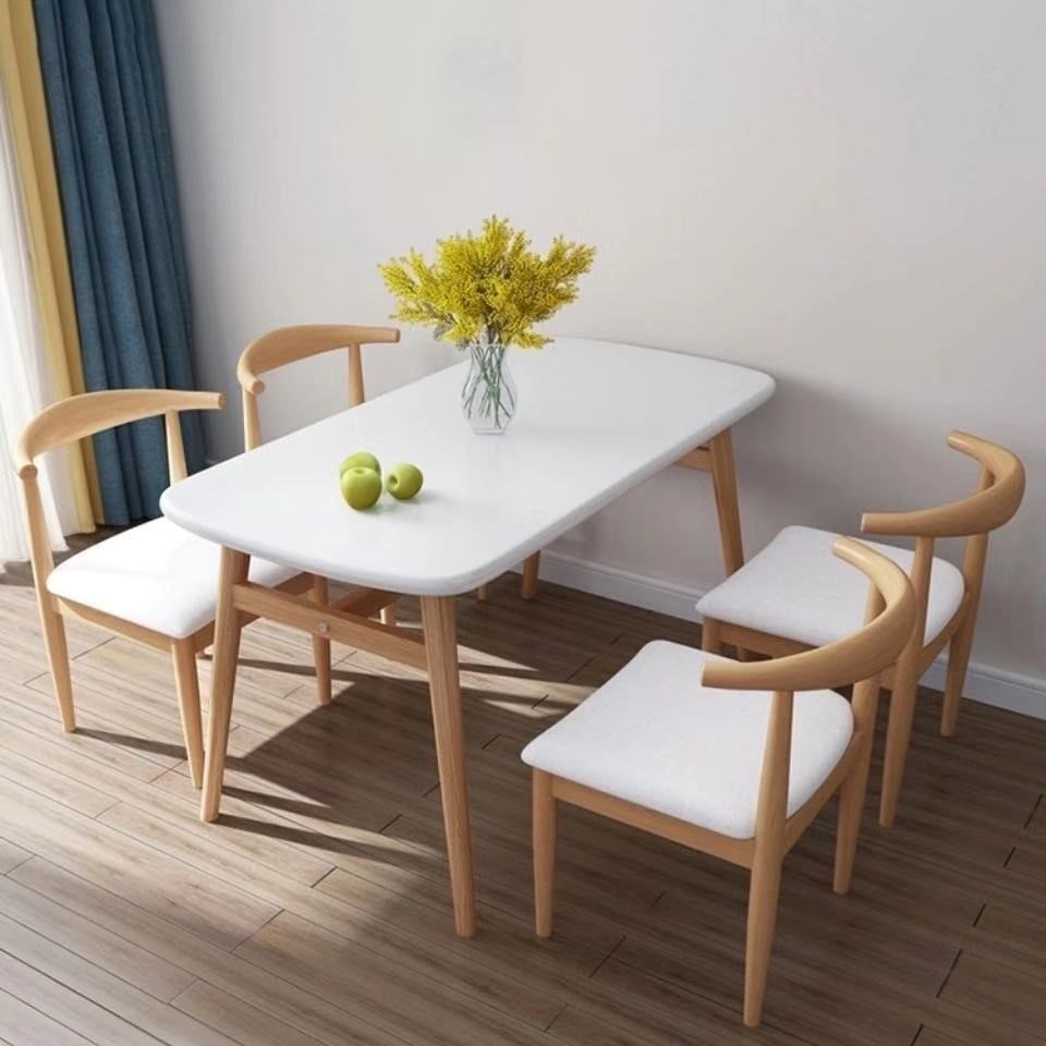 Industrial MDF Standard Dining Table Rectangle Kitchen Dining Table with 4 Legs Clearhalo ' dining_table' 'Dining Tables & Seating' 'Dining Tables' 'furn' 'furn_dining_table' 'Furniture' 'furniture_dining_table' 'Kitchen & Dining Furniture' 'kitchen&dining_furn' 'kitchen' 'kitchen_dining_table' 1200x1200_62a7065c-4a83-4d4f-a071-766d53a950b8