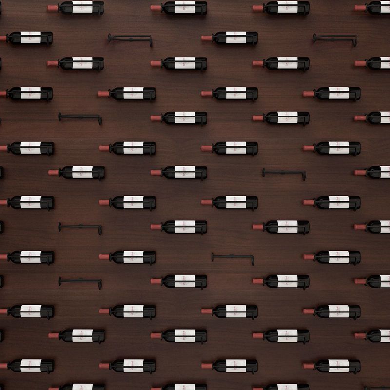 Wall Mounted Metal Modern Wine Bottle Holder in Brown/Gold/Black Clearhalo 'furn' 'furn_wine_racks' 'Furniture' 'Kitchen & Dining Furniture' 'Wine Racks' 'wine_racks' 1200x1200_62a925c2-2574-4063-8f0b-a97d7057f936