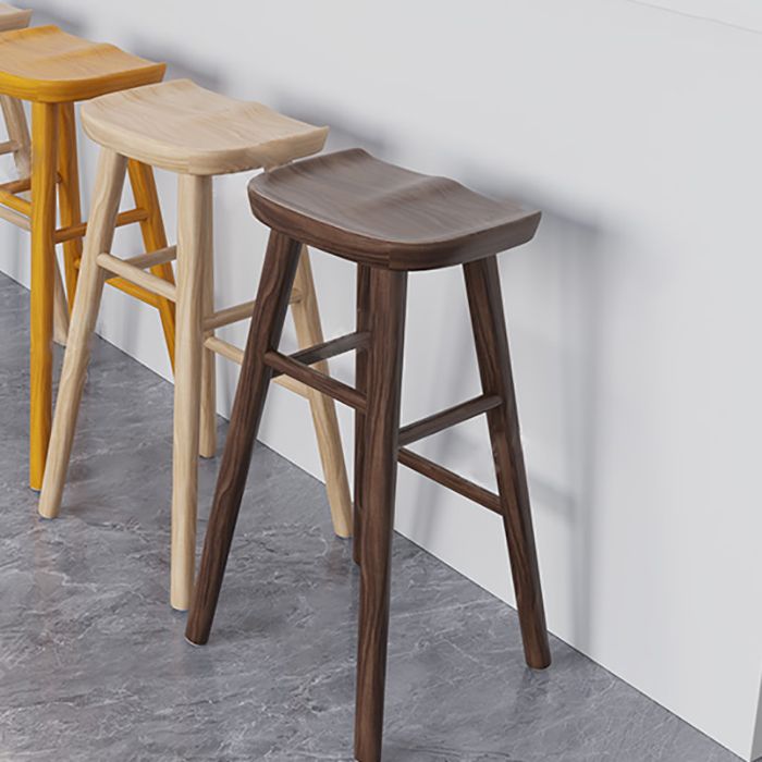 Modern Style Solid Wood Bar Stool with Footrest Living Room Bar Stool Clearhalo 'Bar Furniture' 'Bar Stools' 'bar_stools' 'furn' 'furn_bar_stools' 'furniture_bar_stools' 'Kitchen & Dining Furniture' 'kitchen&dining_furn' 'kitchen' 'kitchen_furn' Furniture' 1200x1200_62a9859f-2466-480a-9364-2ad9222237c8