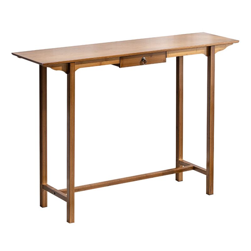 Mesa de consola moderna de mediados de siglo Mesa de consola de rectángulo marrón oscuro