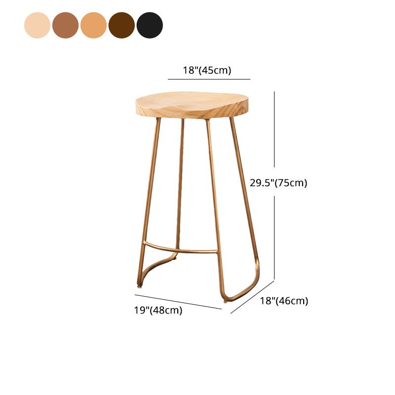 Contemporary Solid Wood Matte Finish Barstool Footrest Backless Stool Clearhalo 'Bar Furniture' 'Bar Stools' 'bar_stools' 'furn' 'furn_bar_stools' 'Furniture' 'furniture_bar_stools' 'Kitchen & Dining Furniture' 1200x1200_62a98b00-c21e-4a9f-a07e-e4458d6dde95