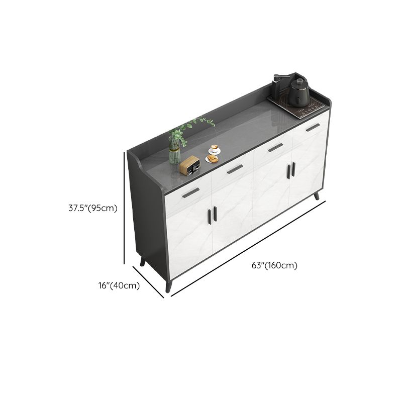 Zeitgenössischer Stein Sideboard Verstellbares Regal Sideboardschrank für Wohnzimmer