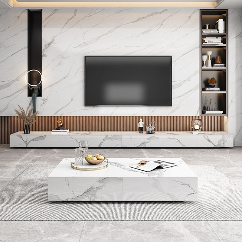 Contemporary Style Stone TV Stand Enclosed Storage TV Cabinet with Drawers Clearhalo 'furn' 'furn_tv_stands_entertainment_centers' 'Furniture' 'Living Room Furniture' 'TV Stands & Entertainment Centers' 'TV Stands & Media Storage Furniture' 'tv_stands_entertainment_centers' 1200x1200_62a9a62c-7514-4621-8b46-a80d372e68ad