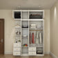 Contemporary Wooden Wardrobe Soft Close Drawer Wardrobe Closet for Bedroom