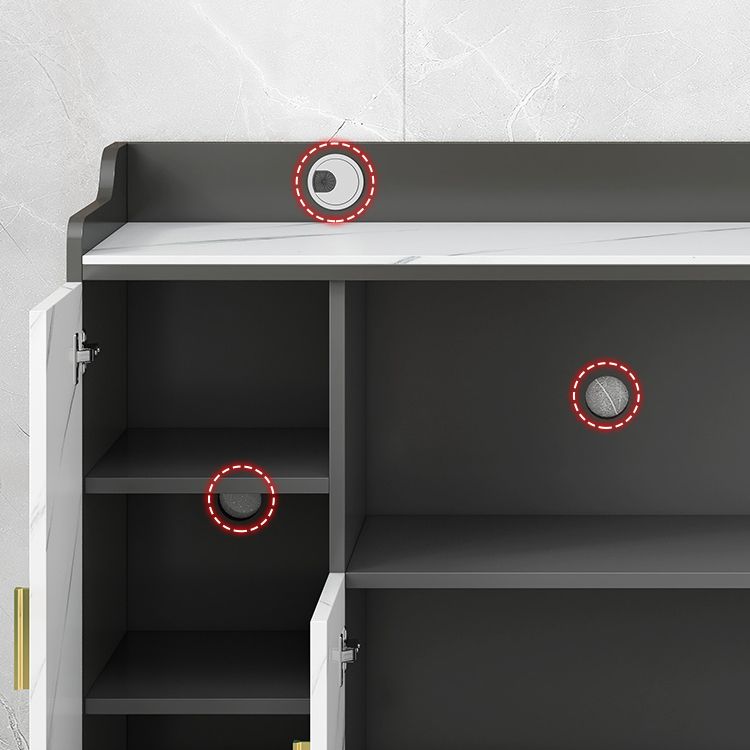 Server da pranzo per finiture opache Glam Sideboard interno con armadi