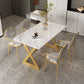 Nordic 1/5/7 Pieces Dining Set Rectangle Stone Dining Table for Dining Room