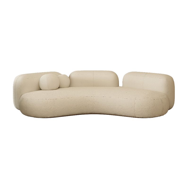 31.49" Wide Wool Curved Sofa Armless Sofa for Living Room, Apartment Clearhalo 'furn' 'furn_sofas' 'Furniture' 'Living Room Furniture' 'Sofa' 'sofas' 1200x1200_62b25360-8e45-410e-adf0-a348107b9392