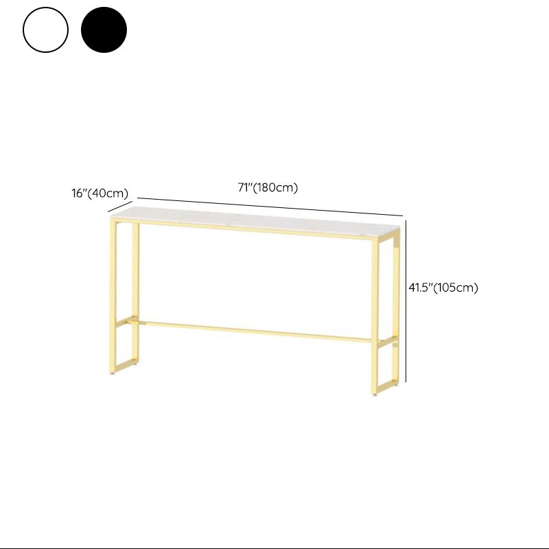 Faux Marble Top Bar Height Table Glam Style Bistro Table for Patio Use Clearhalo 'Bar Furniture' 'Bar Tables' 'bar_tables' 'furn' 'furn_bar_tables' 'Furniture' 'Kitchen & Dining Furniture' 1200x1200_62b28e63-e5b3-4d02-b807-5c4a319f9c11
