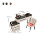 Contemporary Glass Makeup Vanity Desk Bedroom Vanity Dressing Table with Drawer
