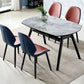 Modern Sintered Stone Dining Table 51.18" Round Drop-Leaf Table with Black Frame Clearhalo ' dining_table' 'Dining Tables & Seating' 'Dining Tables' 'furn' 'furn_dining_table' 'Furniture' 'furniture_dining_table' 'Kitchen & Dining Furniture' 'kitchen&dining_furn' 'kitchen' 'kitchen_dining_table' 1200x1200_62b46c8d-ecb8-4e6a-b4e4-157c40096db9