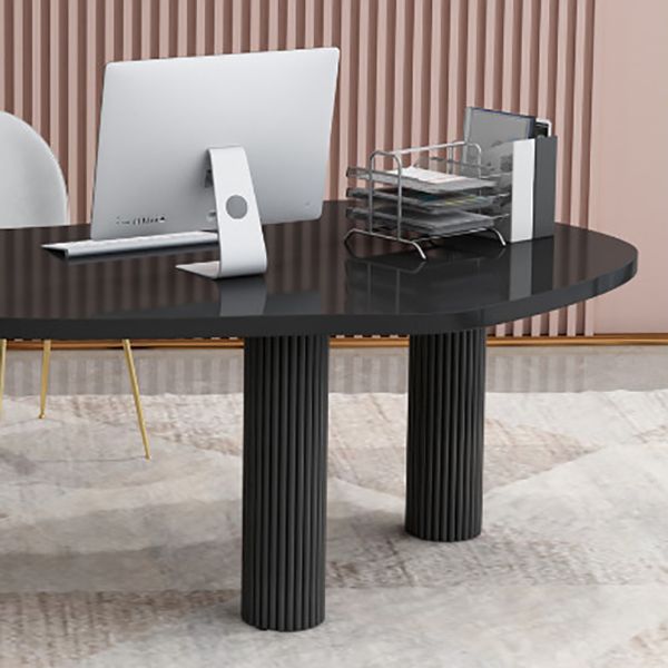 Home Office Pedestal Writing Desk Industrial Solid Wood Writing Desk Clearhalo 'furn' 'furn_office_desk' 'Furniture' 'furniture_office_desk' 'Office Desks' 'Office Furniture' 'office_desk' 1200x1200_62b49c72-7c82-42b8-b177-e3ba8677403e