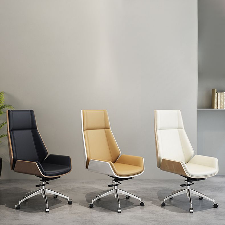 Chrome Metal Frame Modern Desk Chair with High Back Armless Executive Office Chair Clearhalo 'furn' 'furn_office_chair' 'Furniture' 'furniture_office_chair' 'Office Chairs' 'Office Furniture' 'office_chair' 1200x1200_62b4c50a-9044-4edc-9013-ef8ed8d131d0