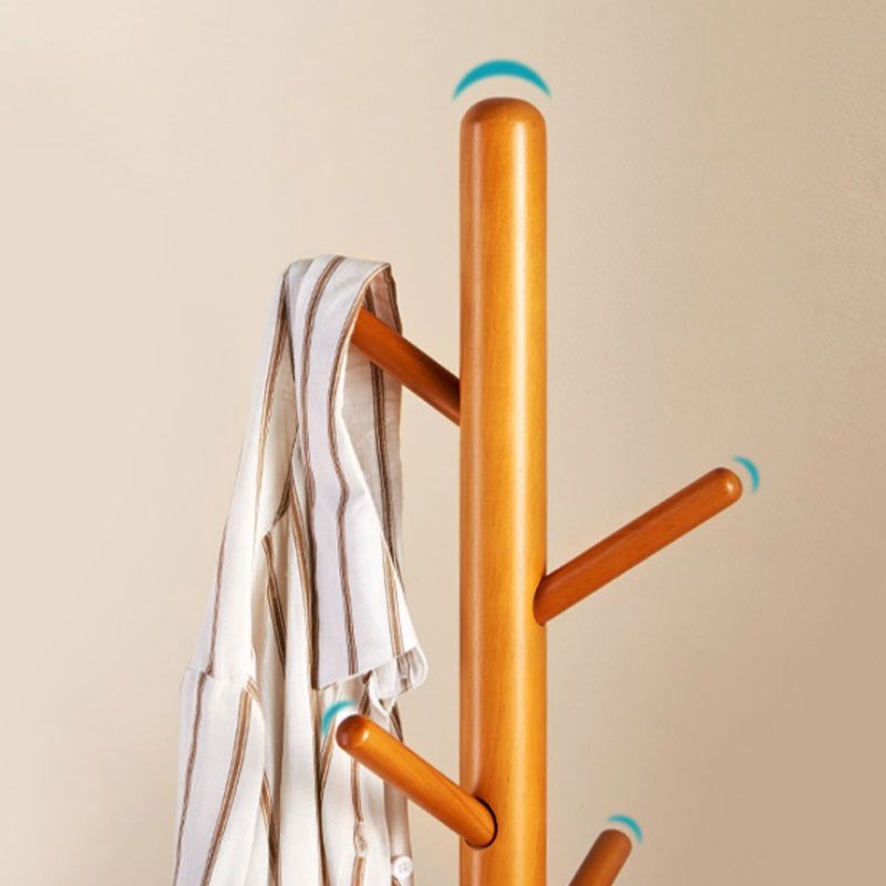 Árbol de pasillo de 69 "de altura With Hooks Hall Stand Modern Wood Courper de madera maciza