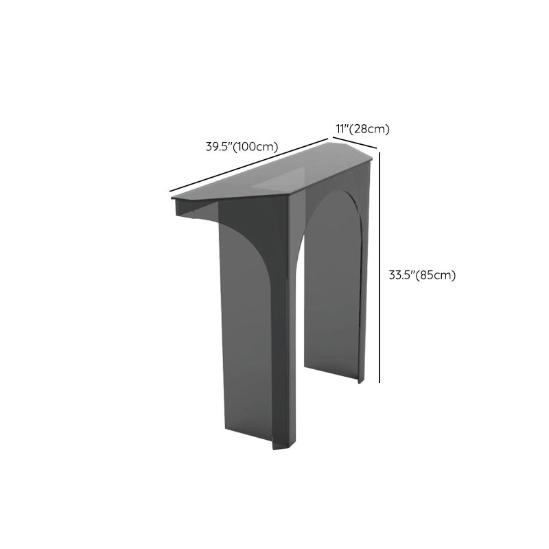 Free From Shape Contemporary Console Table Black Acrylic Console Sofa Table Clearhalo 'Console Tables' 'console_tables' 'Entry & Mudroom Furniture' 'furn' 'furn_console_tables' 'Furniture' 1200x1200_62b6d054-c720-4591-9e48-32735ded836b
