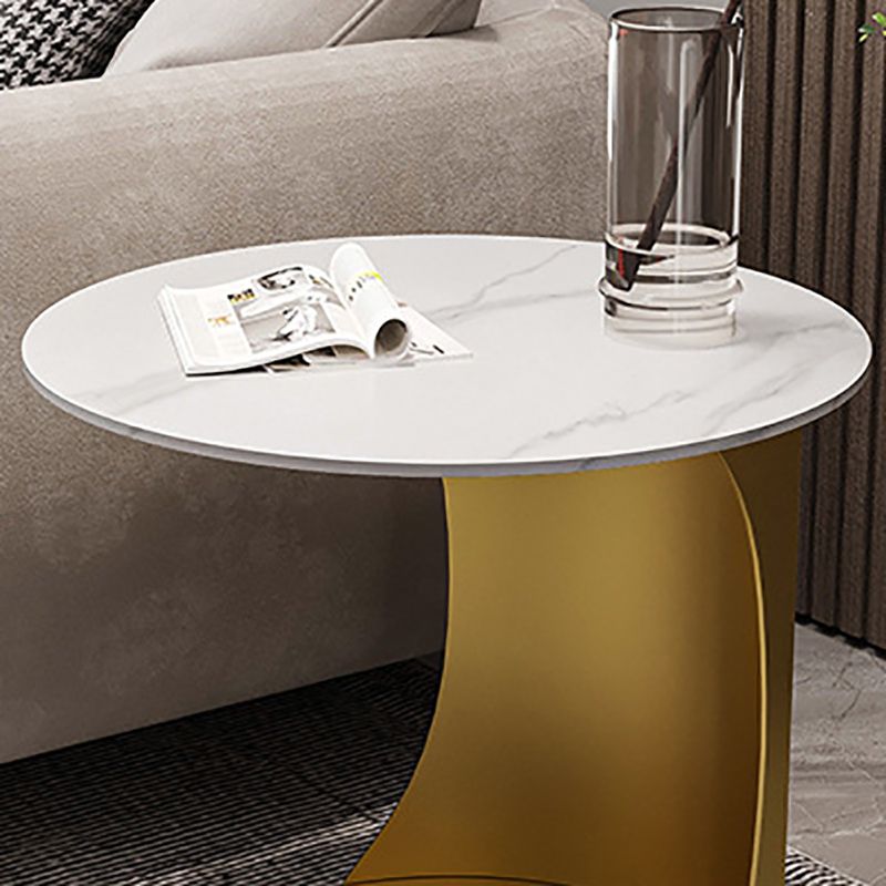 Contemporary Round Double Tier End Table Slate Top Side End Table Clearhalo 'Coffee & Accent Tables' 'End & Side Tables' 'end_side_tables' 'furn' 'furn_end_side_tables' 'Furniture' 'Living Room Furniture' 1200x1200_62b77160-f002-4bfd-9692-4a821da850d2