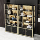 12"W 79"H Bookshelf Glam Style Open Back Bookcase for Study Room Home Office Clearhalo 'Bookcases' 'furn' 'furn_bookcases' 'Furniture' 'furniture_bookcases' 'kitchen' 'kitchen_bookcases' 'Living Room Furniture' 'Office Furniture' 1200x1200_62b94fe6-d804-4002-8393-a4f44f1be1a0