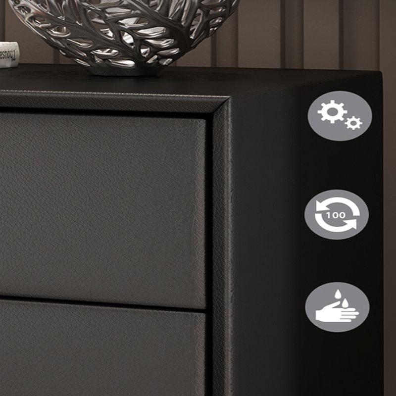 Mesa nocturna contemporánea gabinete de noche contemporáneo con 2 cajones