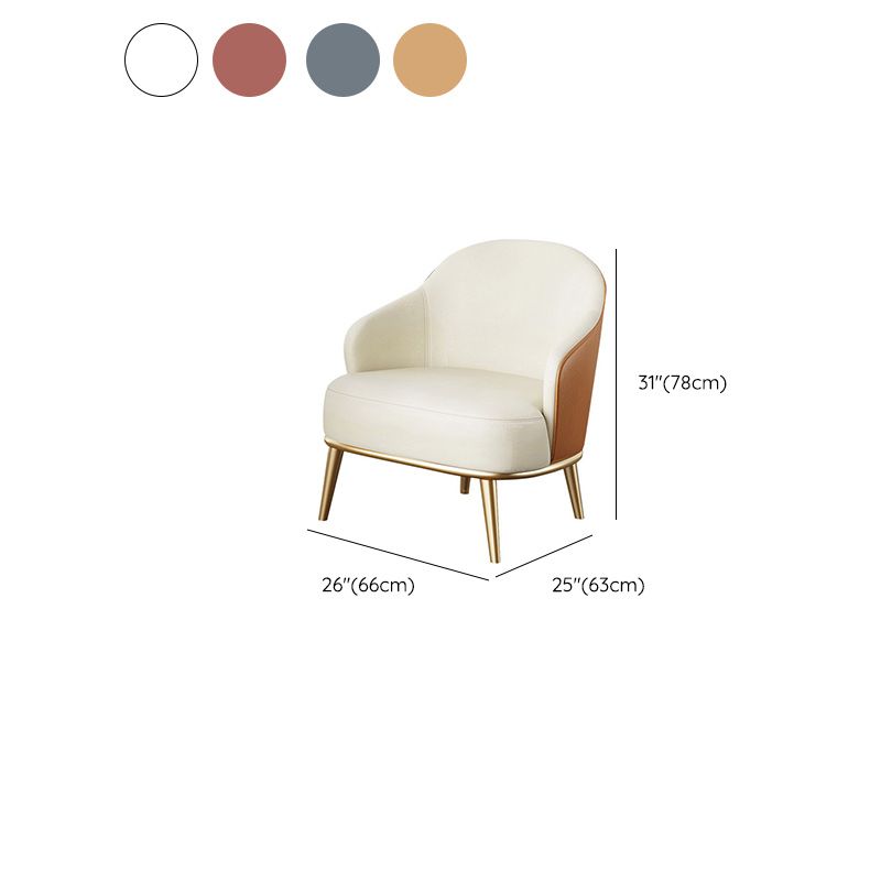 Glam Sewn Pillow Back 4 Legs Chair Upholstered Recessed Arms Chair Clearhalo 'Accent Chairs' 'accent_chairs' 'Chairs & Seating' 'furn' 'furn_accent_chairs' 'Furniture' 'Living Room Furniture' 1200x1200_62bad68b-e76f-4a6e-baae-b1b671de9bbb