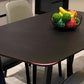 Black Modern Dining Table for Kitchen Rectangle Dinette Table with Wooden Base Clearhalo 'Dining Tables & Seating' 'Dining Tables' 'dining_table' 'furn' 'furn_dining_table' 'Furniture' 'Kitchen & Dining Furniture' 1200x1200_62bae9f5-aa0a-43b1-81cc-3f332b329f4d