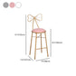 Nordic Armless Backrest Counter Stool Iron Cafe Bar Stool with Leather Cushion and Pedal Clearhalo 'Bar Furniture' 'Bar Stools' 'bar_stools' 'furn' 'furn_bar_stools' 'Furniture' 'furniture_bar_stools' 'Kitchen & Dining Furniture' 1200x1200_62bc67cb-0f15-49e6-82e7-f1c65f145126