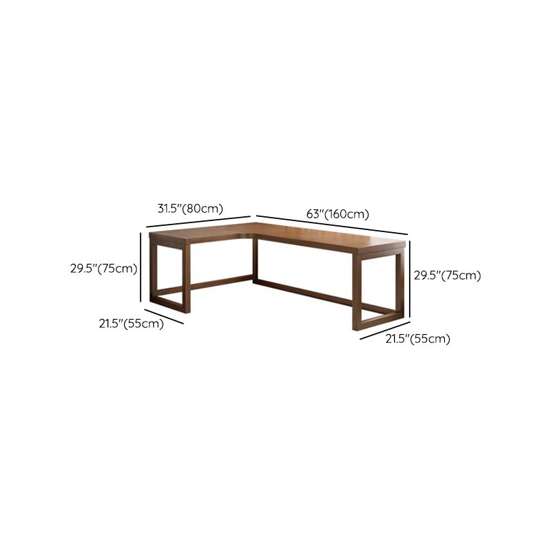 Modern Solid Wood Corner Writing Desk Sled Base 29.53-inch Tall Office Desk Clearhalo 'furn' 'furn_office_desk' 'Furniture' 'Office Desks' 'Office Furniture' 'office_desk' 1200x1200_62bc7365-e9a3-425f-a01f-fc4162ddf117