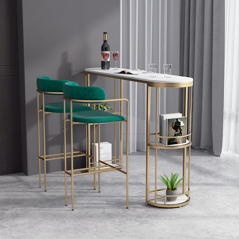 Stone Bar Dining Table Glam Oval Bar Table with Sled Base for Dining Room Clearhalo 'Bar Furniture' 'Bar Tables' 'bar_tables' 'furn' 'furn_bar_tables' 'Furniture' 'furniture_bar_tables' 'Kitchen & Dining Furniture' 1200x1200_62bc8bda-82ec-4a17-bb5b-9b1d20716550