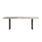 White Stone Dining Set with Padded Chairs 1/4/5/6 Pcs Modern Dinette Set
