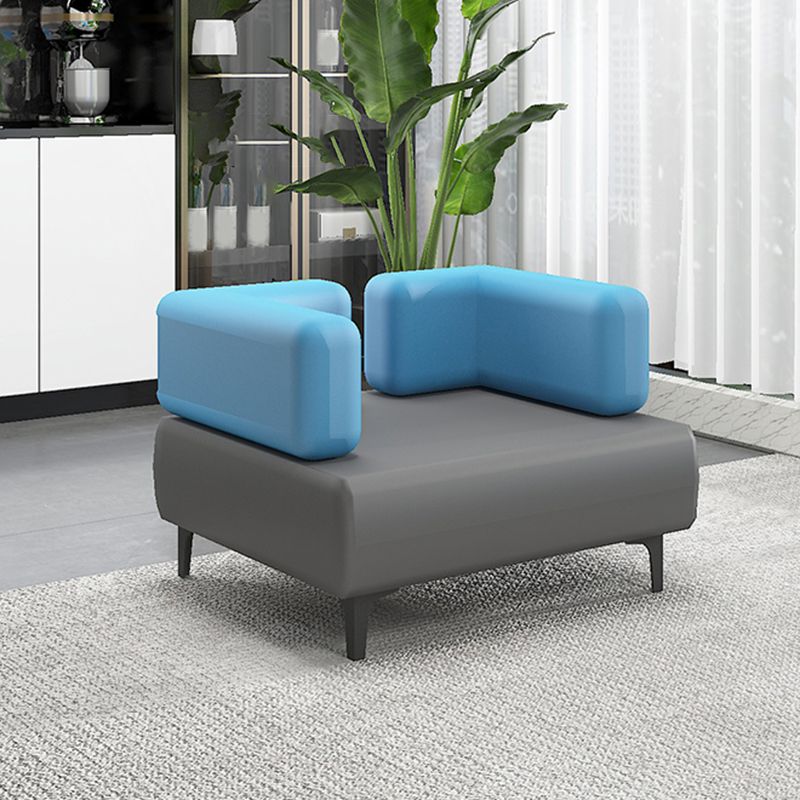 フェイクレザーソファ30.70 "d x 29.52" hリビングルーム用のタキシードアームソファ