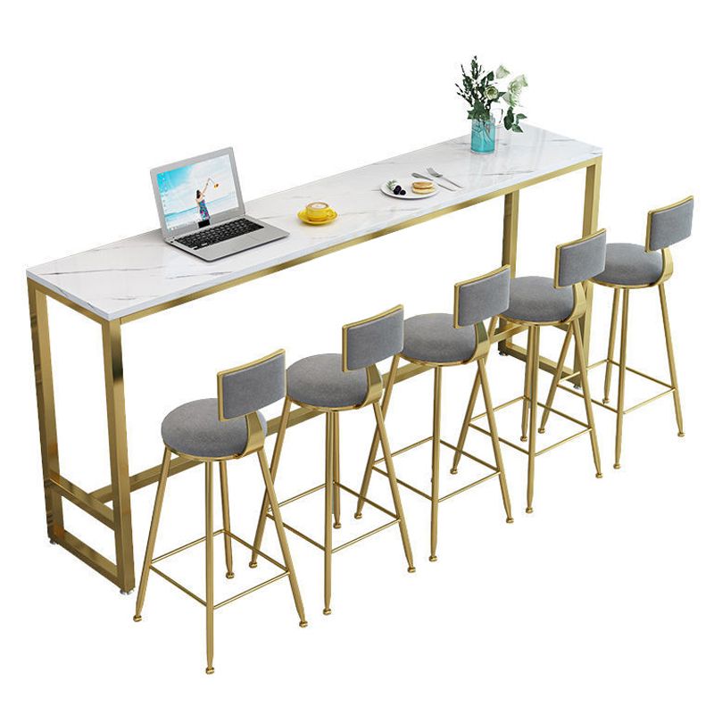 White Bar Table Traditional Luxury Rectangle Bar Table with Trestle Base Clearhalo 'Bar Furniture' 'Bar Tables' 'bar_tables' 'Furniture' 'furniture_bar_tables' 'Kitchen & Dining Furniture' 1200x1200_62c1147f-52c5-47ab-8b9a-a0e99331909e