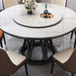 Modern Style Dining Table Round Dining Table with Turntable for Kitchen Clearhalo 'Dining Tables & Seating' 'Dining Tables' 'dining_table' 'furn' 'furn_dining_table' 'Furniture' 'Kitchen & Dining Furniture' 1200x1200_62c1a73b-d88d-4ab2-aa9b-639baf212881