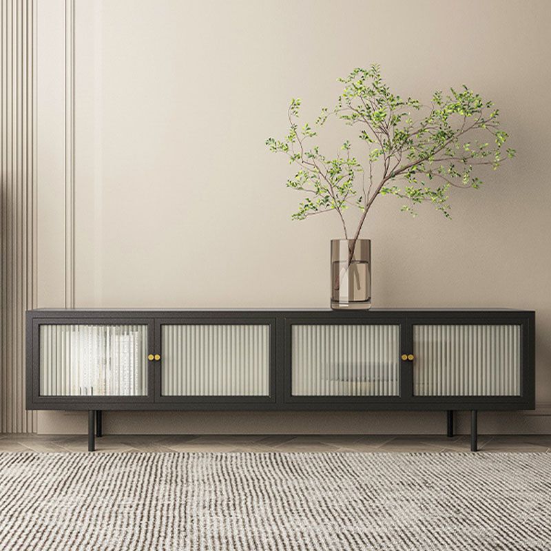 19.7" H Industrial 4-Door TV Stand Iron & Glass TV Stand Console Clearhalo 'furn' 'furn_tv_stands_entertainment_centers' 'Furniture' 'Living Room Furniture' 'TV Stands & Entertainment Centers' 'TV Stands & Media Storage Furniture' 'tv_stands_entertainment_centers' 1200x1200_62c334d4-a5a5-4f88-8e47-ebad9c35017a