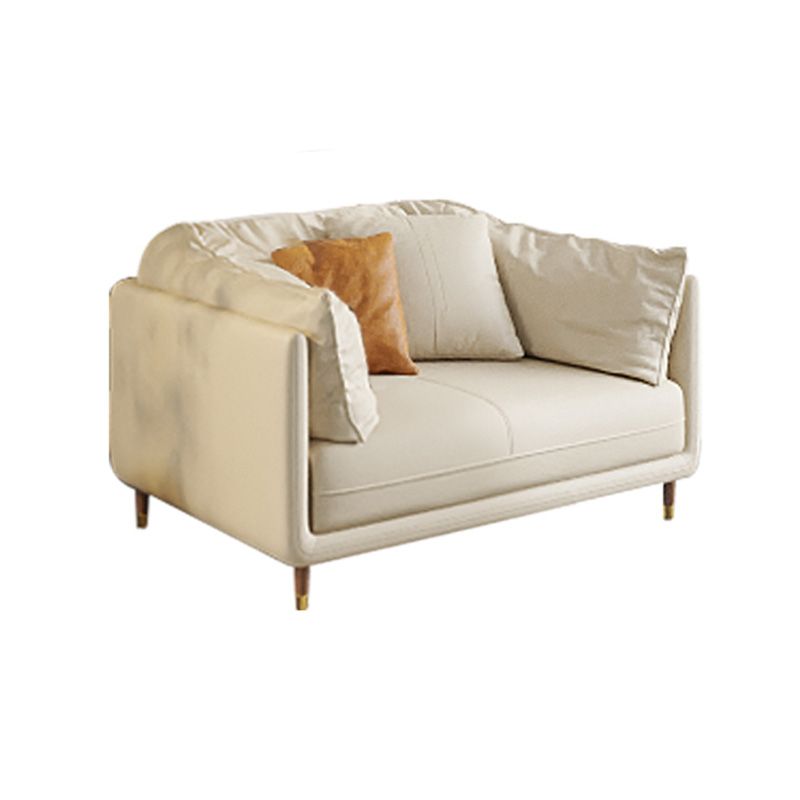 Custine di cuscino da soggiorno in pelle vera e propria divano moderno