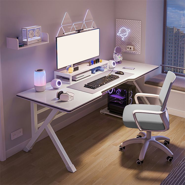 Contemporary Computer Desk Home Engineered Wood Office Desk with Legs Clearhalo 'furn' 'furn_office_desk' 'Furniture' 'Office Desks' 'Office Furniture' 'office_desk' 1200x1200_62c5392e-a433-4335-b40f-a2c32d103805