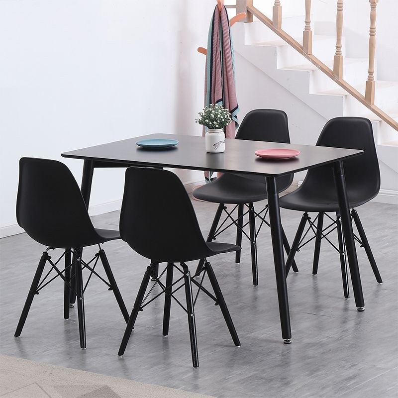Industrial Style Dining Table 4 Legs Dining Table with Wooden Base for Home Use Clearhalo ' dining_table' 'Dining Tables & Seating' 'Dining Tables' 'furn' 'furn_dining_table' 'Furniture' 'furniture_dining_table' 'Kitchen & Dining Furniture' 'kitchen&dining_furn' 'kitchen' 'kitchen_dining_table' 1200x1200_62c61e06-6688-4e6e-808d-52a60bd54d2a