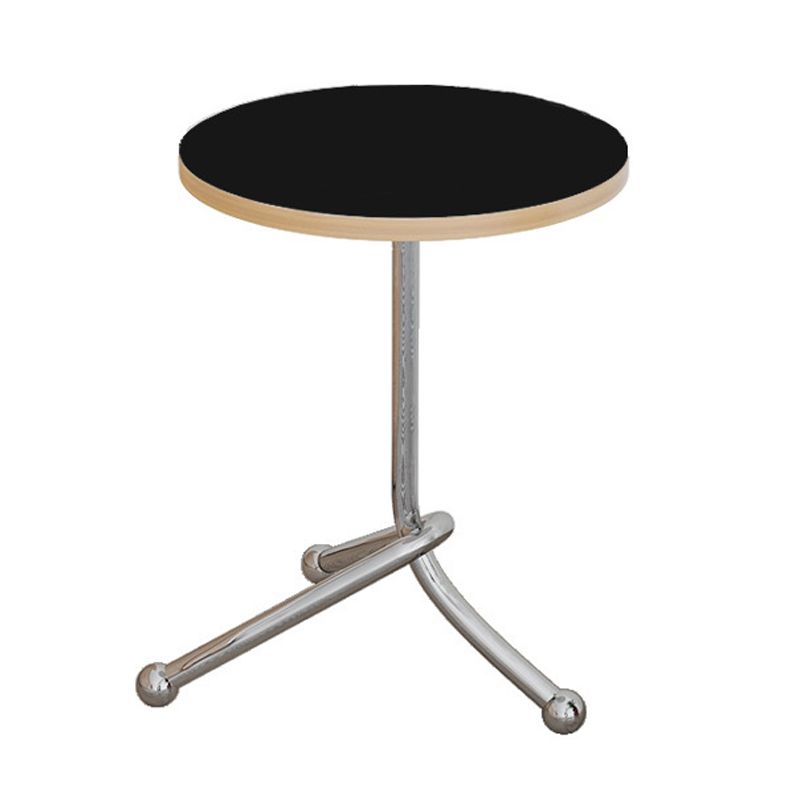 Mesa de 3 patas de acero moderna Dia de 11 "Mesa de noche de madera de madera