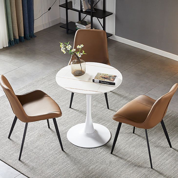 Round Tulip Base Modern Dining Table Two-Color Fixed Table with Sintered Stone Clearhalo ' dining_table' 'Dining Tables & Seating' 'Dining Tables' 'furn' 'furn_dining_table' 'Furniture' 'furniture_dining_table' 'Kitchen & Dining Furniture' 'kitchen&dining_furn' 'kitchen' 'kitchen_dining_table' 1200x1200_62ca241d-73b8-4d32-8172-e9036914214d