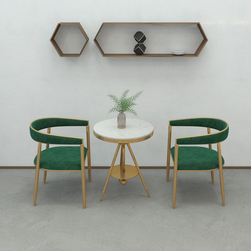 Fabric Dining Chairs Scandinavian Style Open Back Dining Side Chair for Home