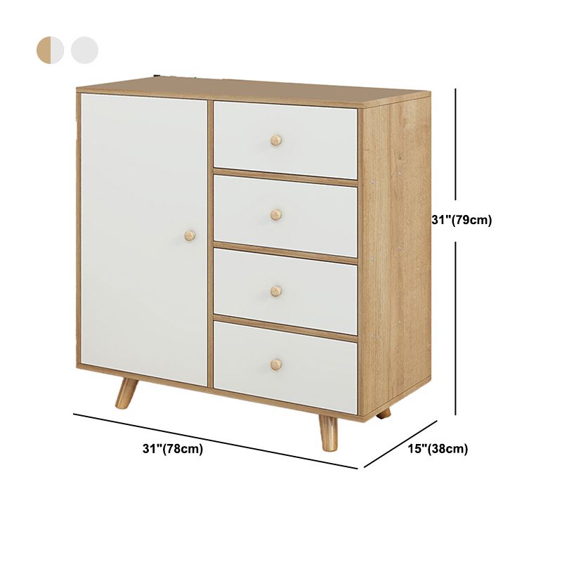 Armoire latérale moderne rectangle armoire de rangement en bois avec tiroir