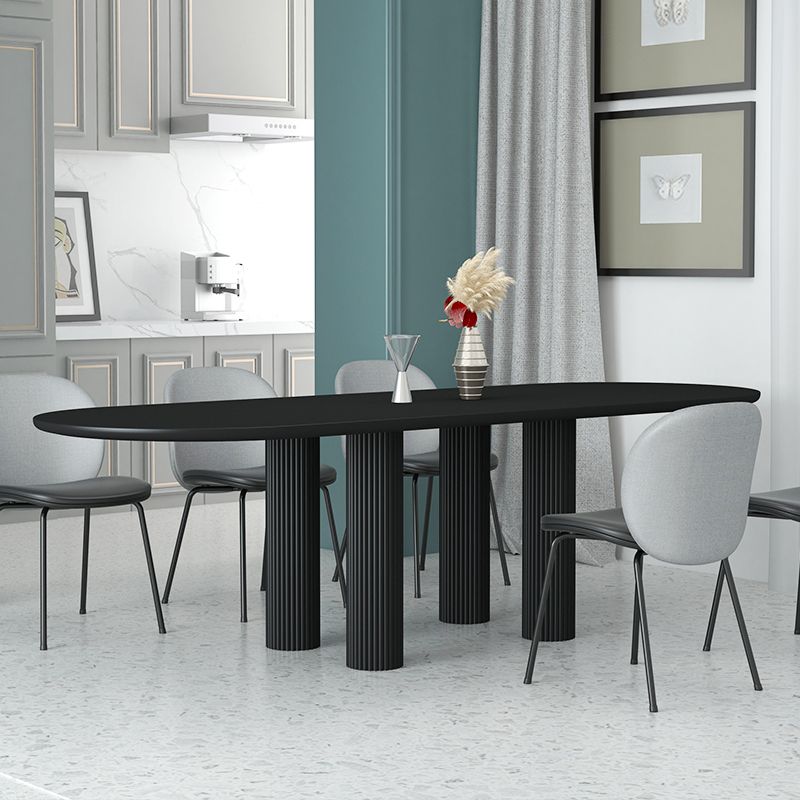 Modern Oval Dining Table Tripod Base Kitchen Dining Table with Solid Wood Clearhalo 'Dining Tables & Seating' 'Dining Tables' 'dining_table' 'furn' 'furn_dining_table' 'Furniture' 'furniture_dining_table' 'Kitchen & Dining Furniture' 'kitchen' 'kitchen_dining_table' 1200x1200_62cdd947-f24b-40fa-a423-f7025146961f