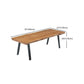 Industrial Brown Wood Dining Table Set 1/2/5/7 Pieces Wooden Dinette Set for Home