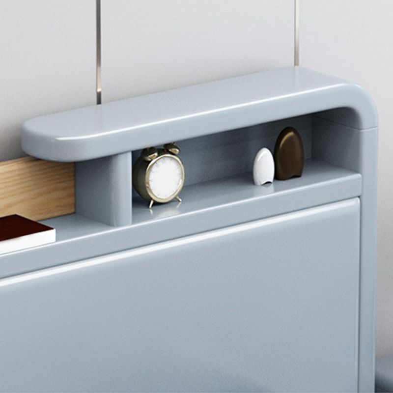 84.65 inch Wide Traditional Bed Frame Solid Wood Bed with Headboard